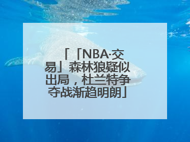 「NBA·交易」森林狼疑似出局，杜兰特争夺战渐趋明朗