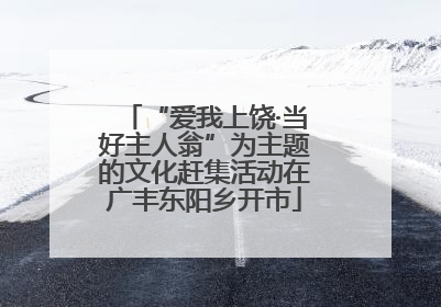 “爱我上饶·当好主人翁”为主题的文化赶集活动在广丰东阳乡开市