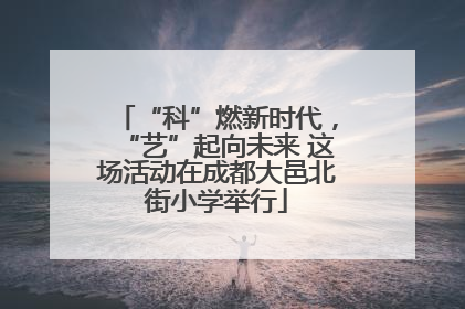 “科”燃新时代，“艺”起向未来 这场活动在成都大邑北街小学举行
