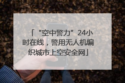 “空中警力”24小时在线，警用无人机编织城市上空安全网