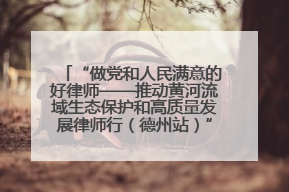 “做党和人民满意的好律师——推动黄河流域生态保护和高质量发展律师行（德州站）”活动成功举办