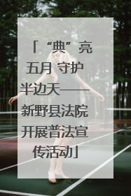 “典”亮五月 守护半边天——新野县法院开展普法宣传活动