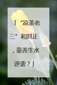 “凉茶老三”和其正，靠养生水逆袭？