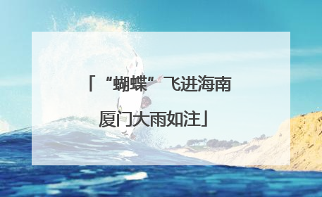 “蝴蝶”飞进海南 厦门大雨如注