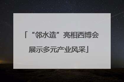 “邻水造”亮相西博会 展示多元产业风采