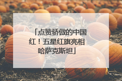 点赞骄傲的中国红！五星红旗亮相哈萨克斯坦