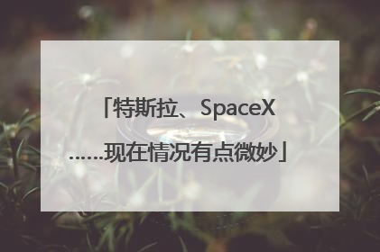 特斯拉、SpaceX……现在情况有点微妙