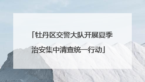 牡丹区交警大队开展夏季治安集中清查统一行动