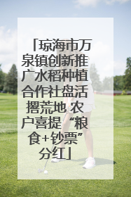 琼海市万泉镇创新推广水稻种植合作社盘活撂荒地 农户喜提“粮食+钞票”分红