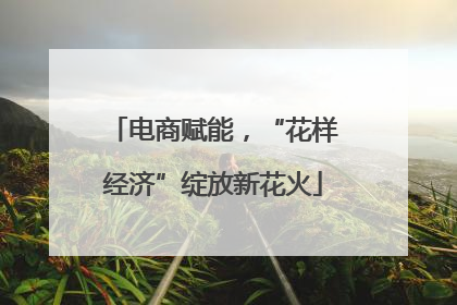 电商赋能，“花样经济”绽放新花火