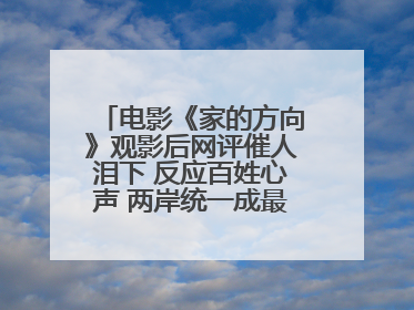 电影《家的方向》观影后网评催人泪下 反应百姓心声 两岸统一成最强音！