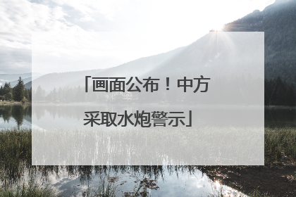 画面公布！中方采取水炮警示