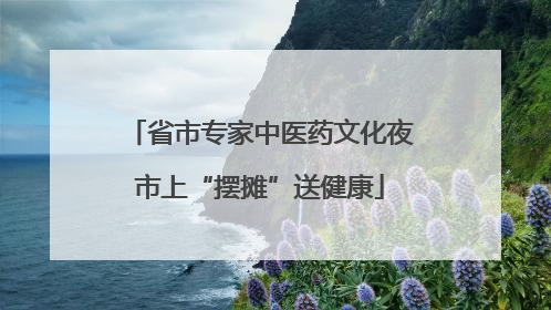 省市专家中医药文化夜市上“摆摊”送健康
