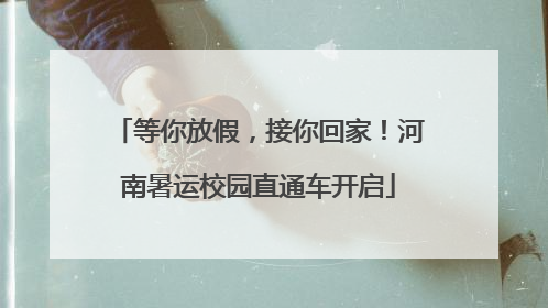 等你放假，接你回家！河南暑运校园直通车开启