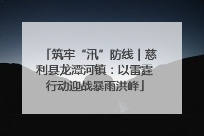 筑牢“汛”防线｜慈利县龙潭河镇：以雷霆行动迎战暴雨洪峰