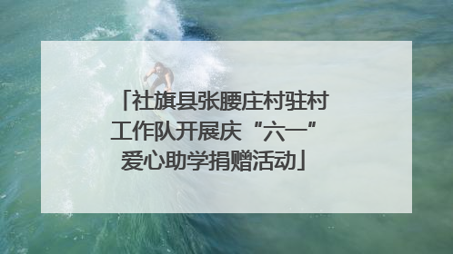 社旗县张腰庄村驻村工作队开展庆“六一”爱心助学捐赠活动