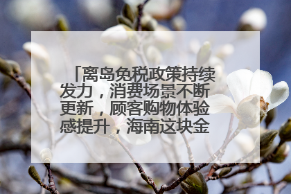 离岛免税政策持续发力，消费场景不断更新，顾客购物体验感提升，海南这块金字招牌够亮！