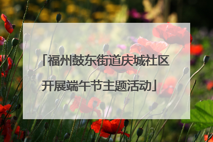 福州鼓东街道庆城社区开展端午节主题活动
