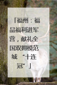 福州：福品福利进军营，献礼全国双拥模范城 “十连冠”