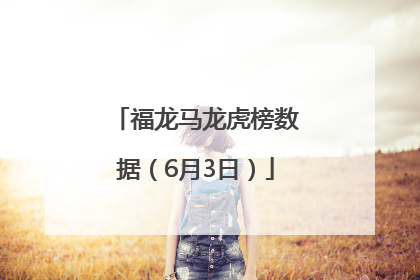 福龙马龙虎榜数据（6月3日）
