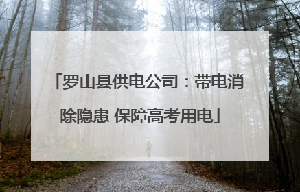 罗山县供电公司：带电消除隐患 保障高考用电