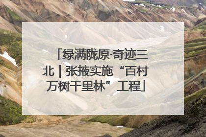 绿满陇原·奇迹三北｜张掖实施“百村万树千里林”工程
