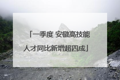 一季度 安徽高技能人才同比新增超四成