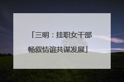 三明：挂职女干部畅叙情谊共谋发展