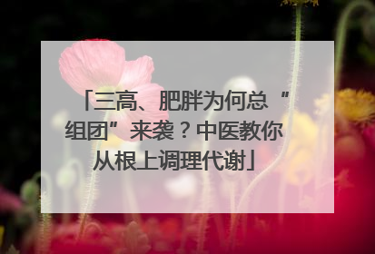 三高、肥胖为何总“组团”来袭？中医教你从根上调理代谢