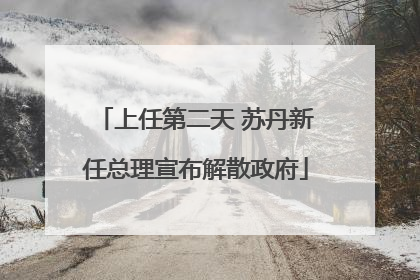 上任第二天 苏丹新任总理宣布解散政府