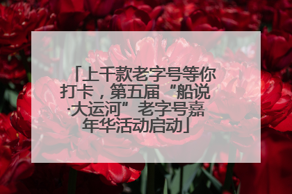 上千款老字号等你打卡，第五届“船说·大运河”老字号嘉年华活动启动