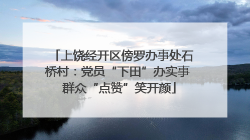 上饶经开区傍罗办事处石桥村：党员“下田”办实事 群众“点赞”笑开颜