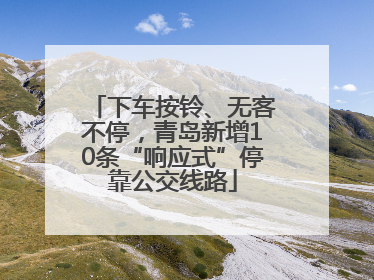 下车按铃、无客不停，青岛新增10条“响应式”停靠公交线路