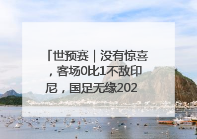 世预赛｜没有惊喜，客场0比1不敌印尼，国足无缘2026年世界杯