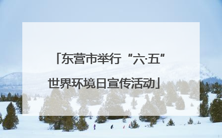 东营市举行“六·五”世界环境日宣传活动