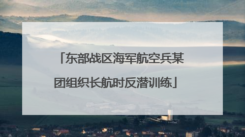 东部战区海军航空兵某团组织长航时反潜训练