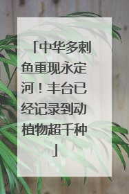中华多刺鱼重现永定河！丰台已经记录到动植物超千种