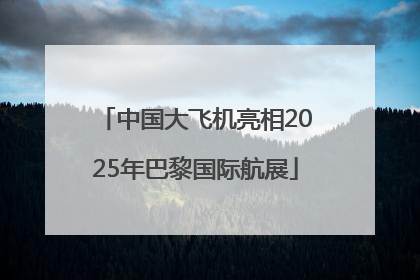 中国大飞机亮相2025年巴黎国际航展