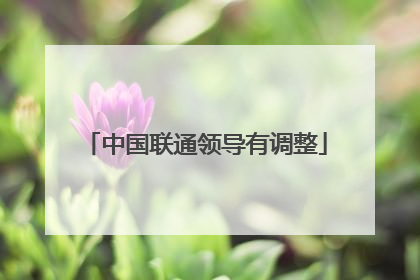 中国联通领导有调整