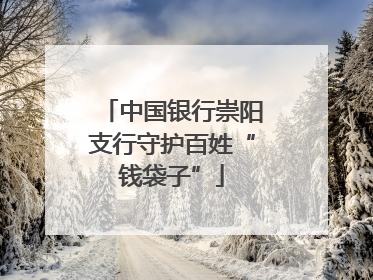 中国银行崇阳支行守护百姓“钱袋子”