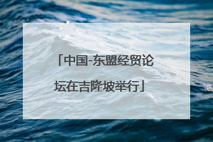 中国-东盟经贸论坛在吉隆坡举行