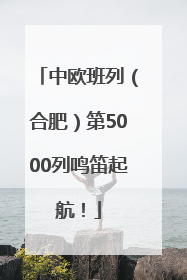 中欧班列（合肥）第5000列鸣笛起航！