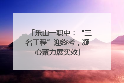 乐山一职中：“三名工程”迎终考，凝心聚力展实效