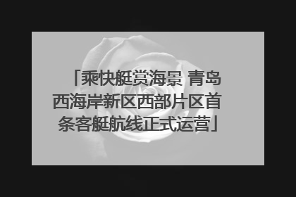 乘快艇赏海景 青岛西海岸新区西部片区首条客艇航线正式运营