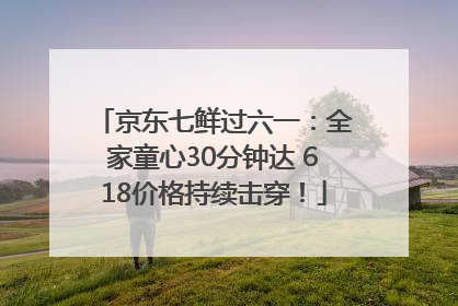 京东七鲜过六一：全家童心30分钟达 618价格持续击穿！