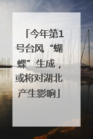 今年第1号台风“蝴蝶”生成，或将对湖北产生影响