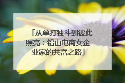从单打独斗到彼此照亮：铅山电商女企业家的共富之路