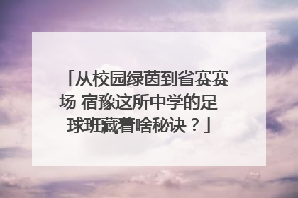从校园绿茵到省赛赛场 宿豫这所中学的足球班藏着啥秘诀？