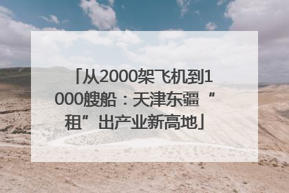 从2000架飞机到1000艘船：天津东疆“租”出产业新高地