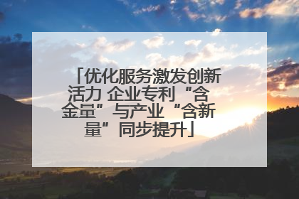 优化服务激发创新活力 企业专利“含金量”与产业“含新量”同步提升